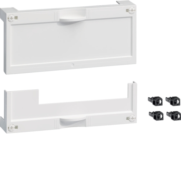 Hager UM00S1 Abdeckungenset für Multimedia Kit für Patch-Panel und für 3-fach-Steckdose