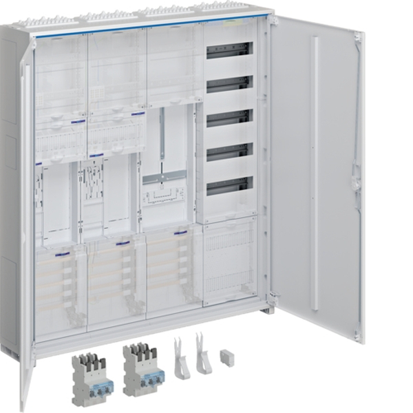 Hager ZB34SEQ29EN Komplettschrank universZ 2 Zählerplätze RES SG BKE-I VT5 APZ SLS 50A 1100x1050x205mm IP44