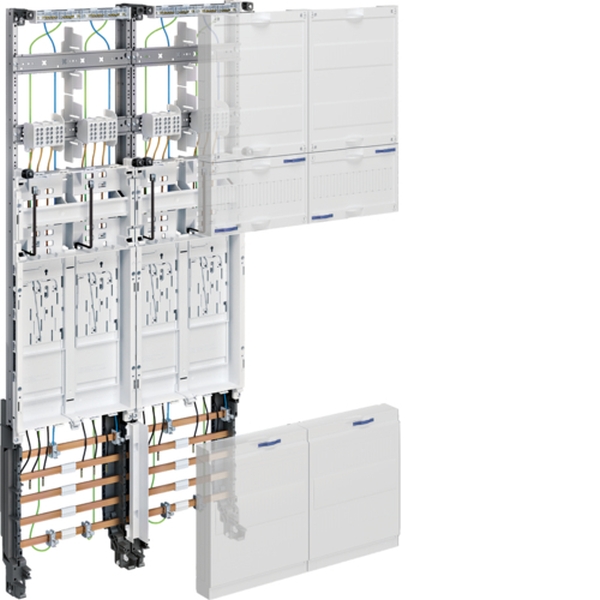 Hager ZK3ED24N Komplettfeld universZ 1050mm 4 Zählerplätze,eHZ,DSS 2-feldig Ausführung EnBW