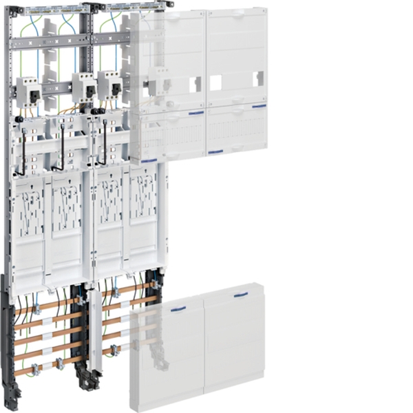 Hager ZK3EH24 Komplettfeld universZ 1050mm 4 Zählerplätze eHZ,DSS 2-feldig Ausführung OVAG