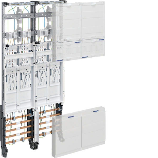 Hager ZK3EL24 Komplettfeld universZ eHZ 1050mm 4 Zählerplätze 2-feldig NRW SH HH MV Avacon