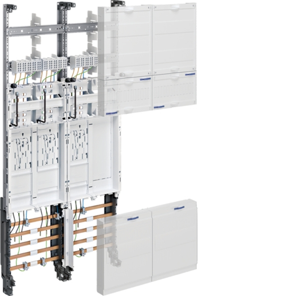 Hager ZK3EZ18N Komplettfeld universZ 1050mm 3 Zählerplätze eHz DSS 2-feldig Ausführung: VEW-Saar