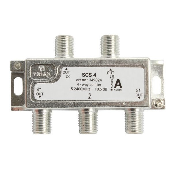 Triax 349824 Verteiler 4-fach 11,5dB 2,4GHz DC SCS 4