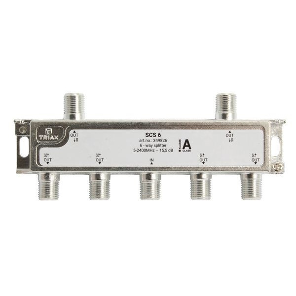 Triax 349826 Verteiler 6-fach 15,5dB 2,4GHz DC SCS 6