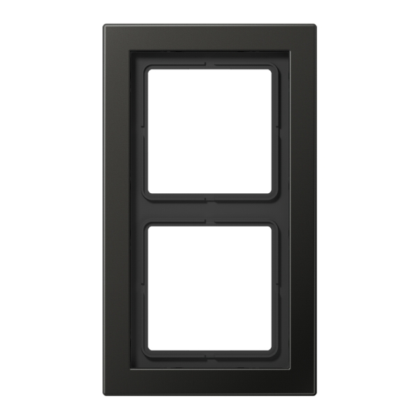 Jung ALD2982AN Rahmen 2-fach senkrechte und waagerechte Montage Aluminium lackiert LS-DESIGN anthrazit (lackiertes Aluminium)