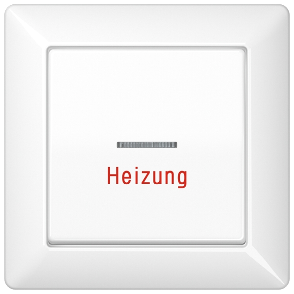 Jung AS590HWW Wippe 1-fach mit Lichtleiter Heizung mit Rahmen Duroplast Serie AS alpinweiß