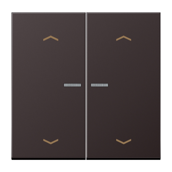 Jung BTAL17102PD JUNG HOME Taster 2-fach mit Pfeilsymbolen Aluminium lackiert Serie LS dark (lackiertes Aluminium)