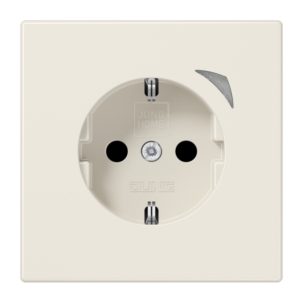 Jung BTLS1521SE SCHUKO Steckdose 16A 250V Schraubklemmen mit Funktionsanzeige integrierter erhöhter Berührungsschutz SAFETY+ Thermoplast Serie LS cremeweiß
