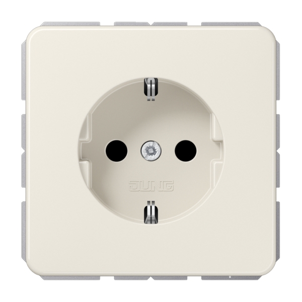 Jung CD1520BFKI SCHUKO Steckdose 16A 250V integrierter erhöhter Berührungsschutz SAFETY+ Thermoplast Serie CD cremeweiß