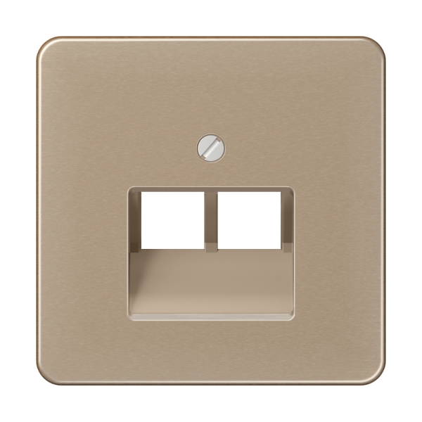 Jung CD569-2UAGB Abdeckung für IAE/UAE-Anschlussdosen 2x8-polig Aluminium eloxiert Serie CD gold-bronze