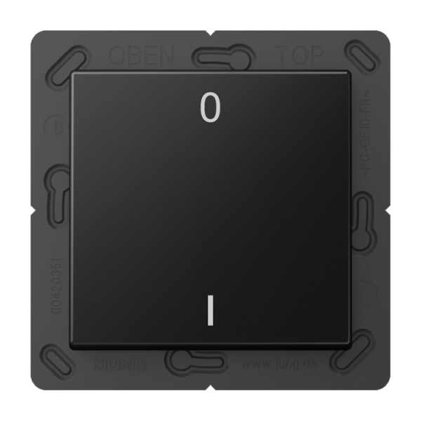 Jung ENOA590-01SWM EnOcean Funk-Wandsender 2-kanalig Symbole 0 I Serie A graphitschwarz matt