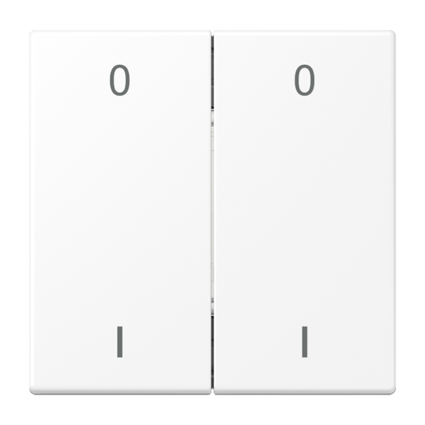 Jung ENOLS995-01WWM EnOcean Funk-Wandsender 4-kanalig Symbole 0 I Serie LS schneeweiß matt
