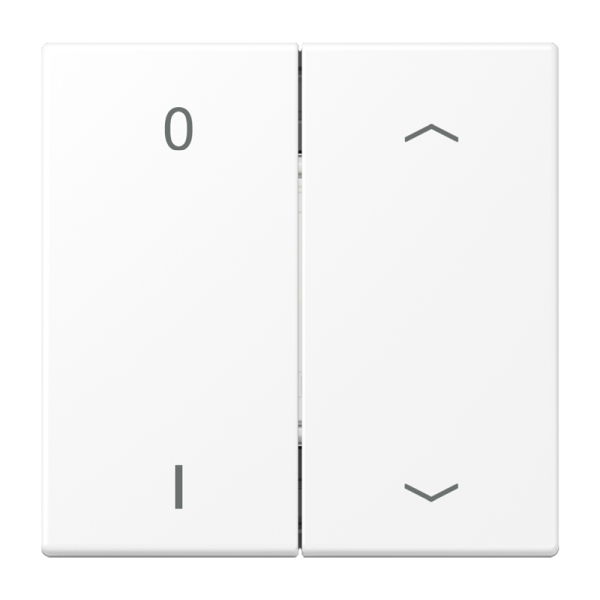 Jung ENOLS995P01WWM EnOcean Funk-Wandsender 4-kanalig Symbole 0 I und Pfeil Serie LS schneeweiß matt