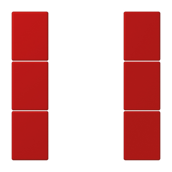 Jung LC503TSA32090 Tastensatz 3-fach F50 Serie LS rouge vermillon 31