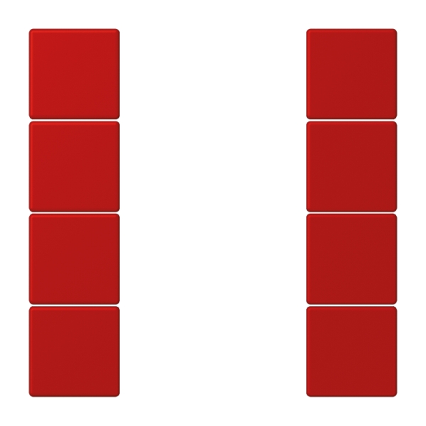 Jung LC504TSA32090 Tastensatz 4-fach F50 Serie LS rouge vermillon 31