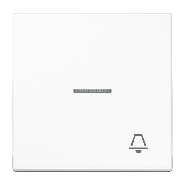 Jung LS990KO5KWW Wippe 1-fach mit Lichtleiter Symbol Klingel Duroplast Serie LS alpinweiß