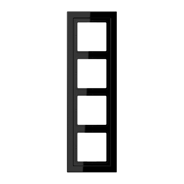 Jung LSD984SW Rahmen 4-fach senkrechte und waagerechte Montage Duroplast LS-DESIGN schwarz