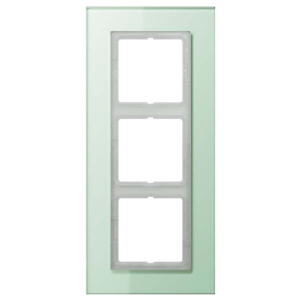 Jung LSP983GLAS Glasrahmen 3-fach senkrechte und waagerechte Montage Glas LS PLUS mattweiß