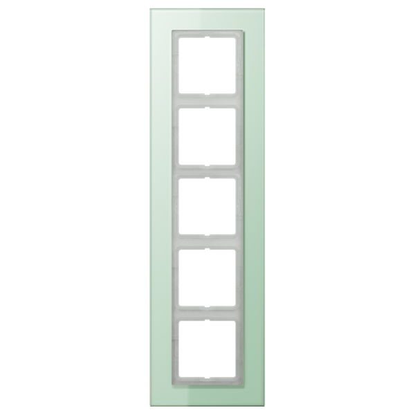 Jung LSP985GLAS Glasrahmen 5-fach senkrechte und waagerechte Montage Glas LS PLUS mattweiß