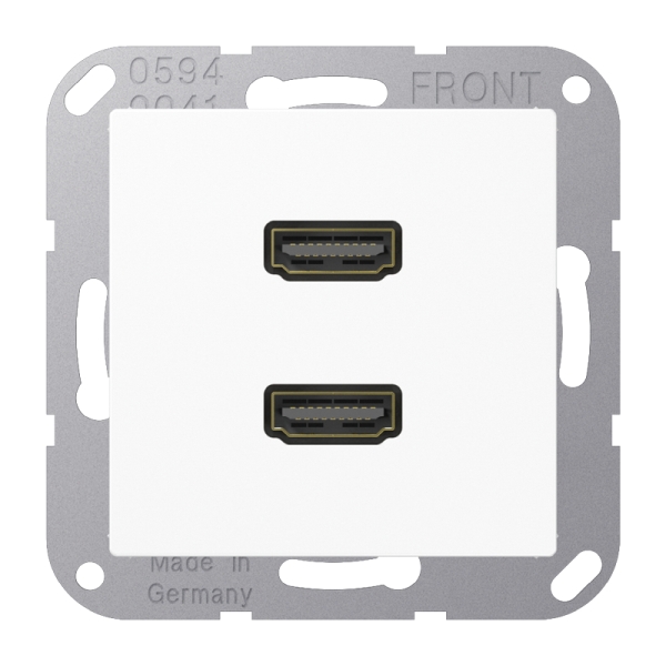 Jung MAA1133WW Multimedia-Anschlusssystem 2xHDMI Serie AS/A alpinweiß