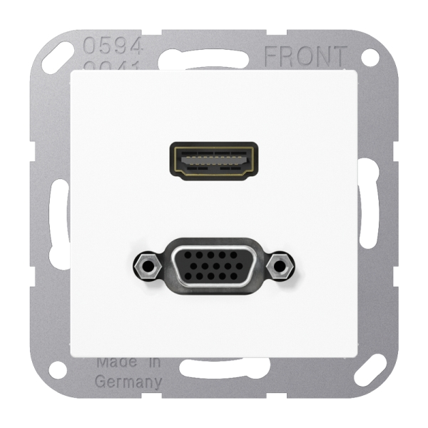 Jung MAA1173WW Multimedia-Anschlusssystem HDMI / VGA Serie AS/A alpinweiß