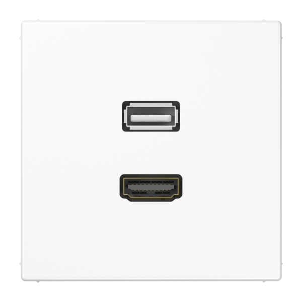 Jung MALS1163WW Multimedia-Anschlusssystem HDMI / USB 2.0 Serie LS alpinweiß