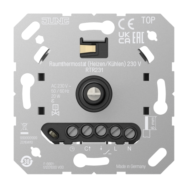 Jung RTR231 Raumthermostat Wechsler AC 230 V