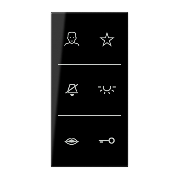 Jung SIV6LSDCSW Design-Cover Video F50 Serie LS schwarz
