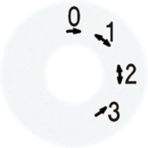 Jung SKS1101-4WW Skalenscheibe Symbol 3-Stufen-Schalter alpinweiß