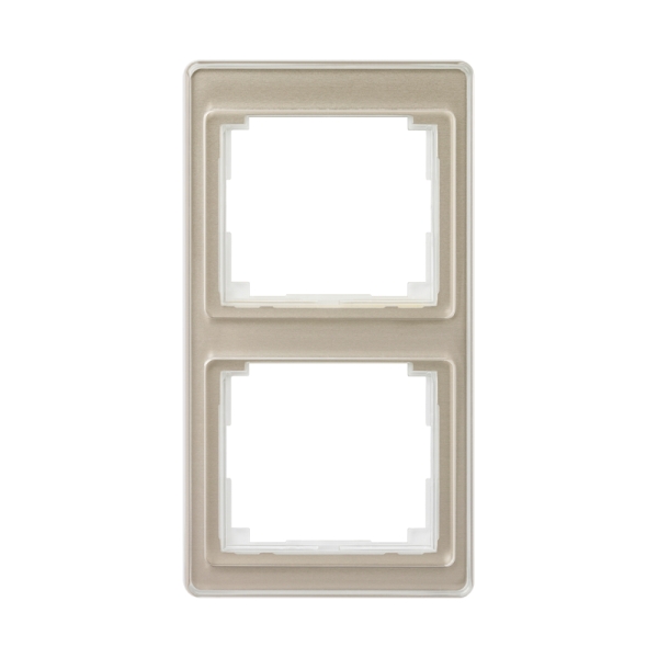 Jung SL582GB Rahmen 2-fach senkrechte Montage Acrylglas SL 500 gold-bronze