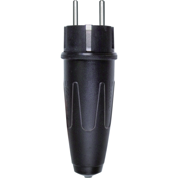 Merten 123551 SchwererVollgummi-Schuko-Stecker schwarz