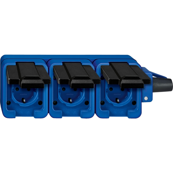 Merten 229393 Mobile Schuko-Drei-fach-Steckdose Schlagfest waagrecht
