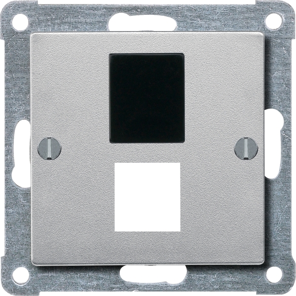 Merten 295760 Zentralplatte für Steckverbinder Modular Jack aluminium System M