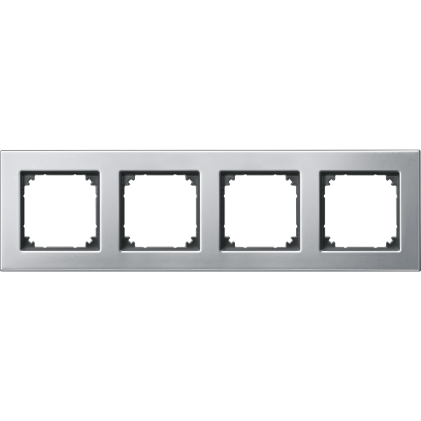 Merten 475460 M-PLAN-Metallrahmen 4-fach Platinsilber