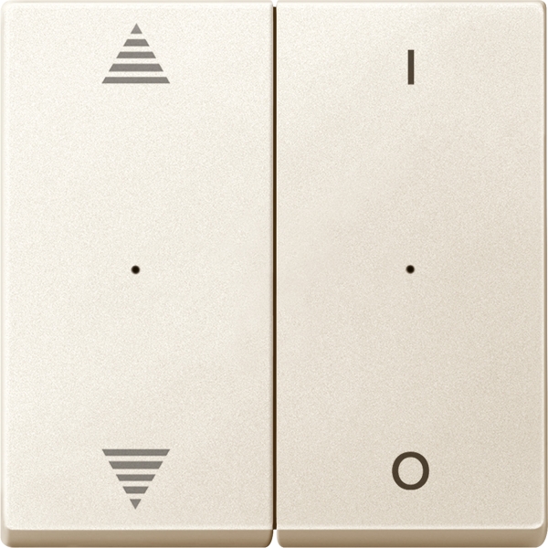 Merten 625744 Wippen für Tastermodul 2-fach mit Aufdruck Pfeile Auf/Ab und 1/0 cremeweiß System M