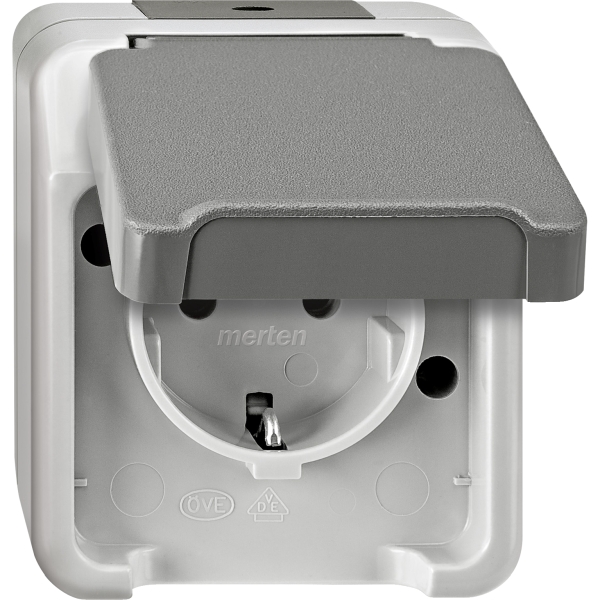 Merten MEG2301-8029 Schuko-Steckdose lichtgrau AQUASTAR
