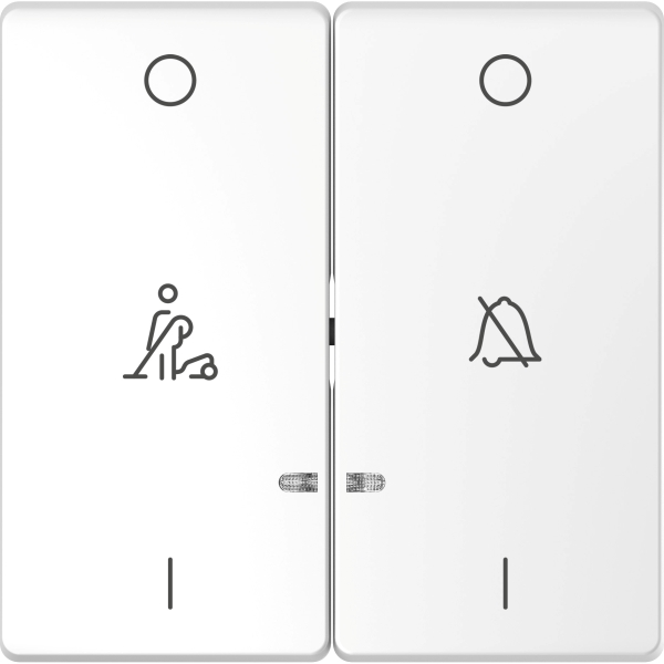 Merten MEG3429-6035 Doppelwippe mit Kontrollfenster und Kennzeichnung für Hotelanwendungen Lotosweiß System Design