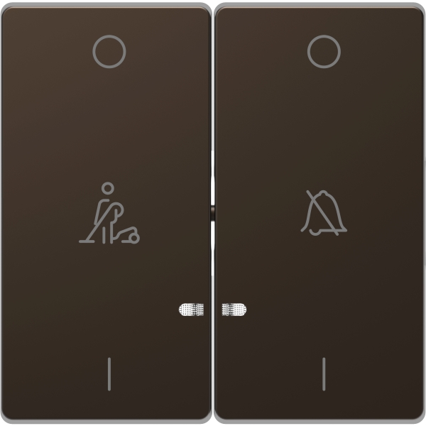 Merten MEG3429-6052 Doppelwippe mit Kontrollfenster und Kennzeichnung für Hotelanwendungen Moccametallic System Design