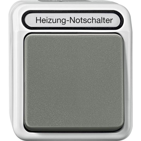 Merten MEG3448-8029 Heizungs-Notschalter Aus/Wechsel 1-polig mit Kontroll-Langfeldleuchte lichtgrau AQUASTAR