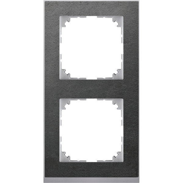 Merten MEG4020-3669 M-Pure Decor-Rahmen 2-fach Schiefer/aluminium M-Pure Decor