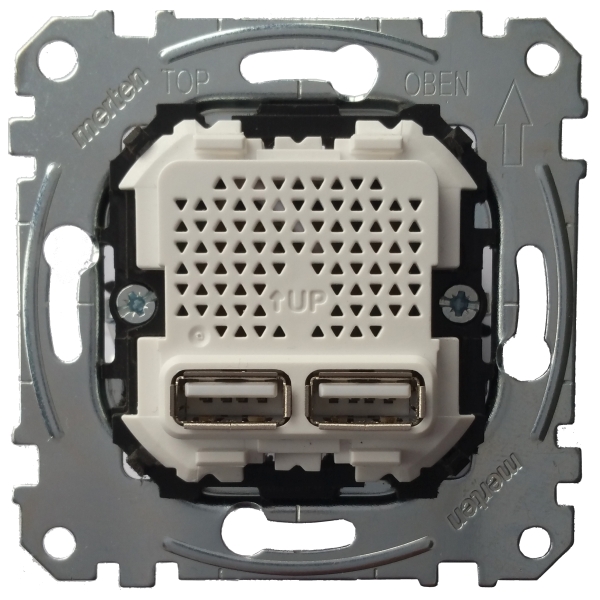 Merten MEG4366-0100 USB Ladestation-Einsatz Typ A+A