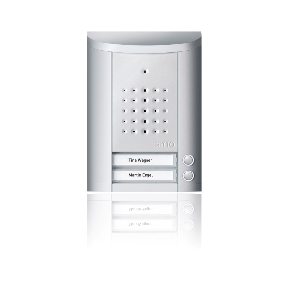 Ritto 1840220 Entravox Türstation Audio 2 Wohnungen Audio silber eloxiert