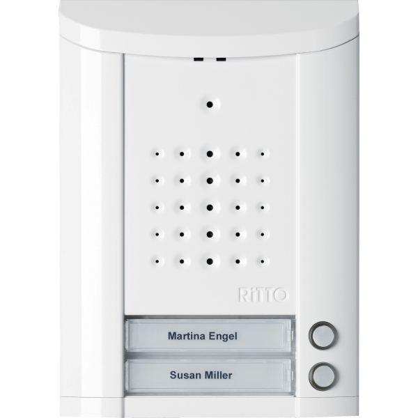 Ritto 1840270 Entravox Türstation Audio 2 Wohnungen Audio weiß lackiert