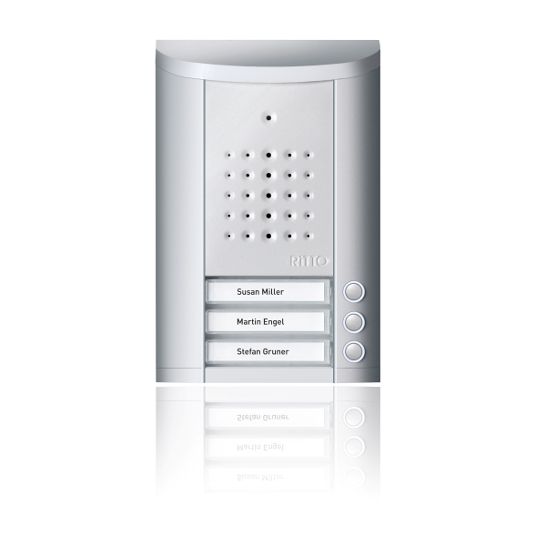 Ritto 1840320 Entravox Türstation Audio 3 Wohnungen Audio silber eloxiert