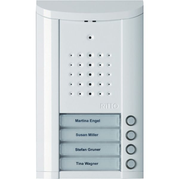Ritto 1840470 Entravox Türstation Audio 4 Wohnungen Audio weiß lackiert