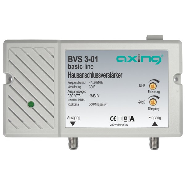 Axing BVS 3-01 CATV-Verstärker 30dB 98dBµV 862MHz