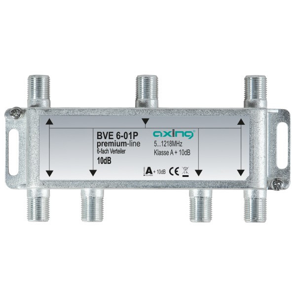 Axing BVE 6-01P 6-fach Verteiler 5...1218 MHz Bauform 01