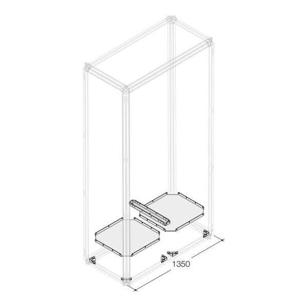 Striebel & John PBWP1030A Bodenblech innenliegend 4-feld breit Tiefe 400mm am Schrank 1STQ001207M0000