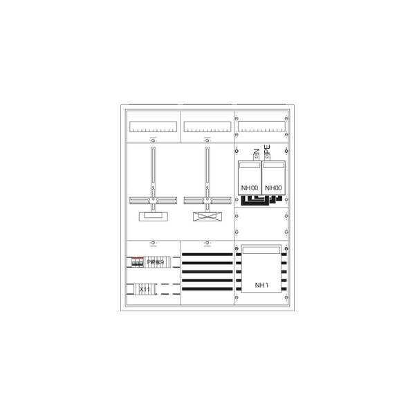 Striebel & John KS4216 Mess- und Wandlerschrank A27 Aufputz mit Zählerkreuz 2CPX032955R9999