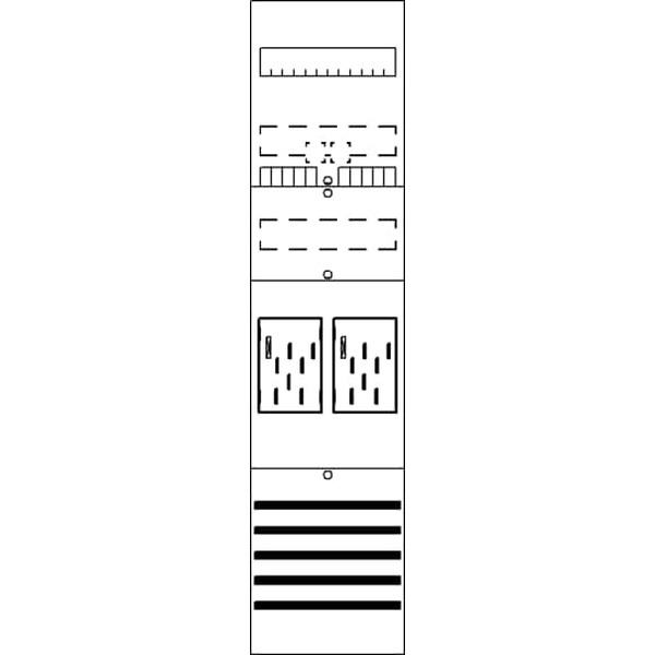 Striebel & John BF17F11 Zählerfeld 7RE 1Z1R vorverdrahtet mit BKE-I 2CPX054102R9999